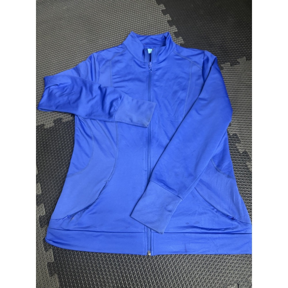 PGA TOUR Men's Activewear Jacket Full Zip Performance Golf Track Top Blue Size M